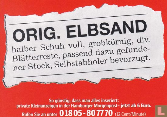 06693 - Hamburger Morgenpost "Orig. Elbsand" - Afbeelding 1