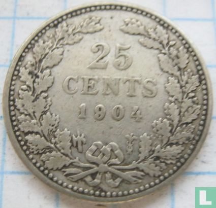 Netherlands 25 cents 1904 - Image 1