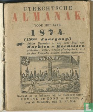 Utrechtsche almanak voor het jaar 1874 - Bild 1