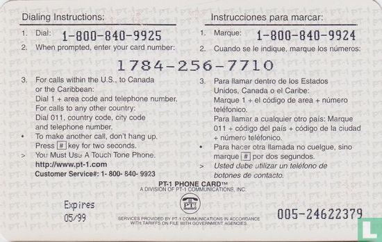 PT1 phone card - Image 2