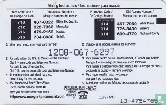 New York phone card - Afbeelding 2