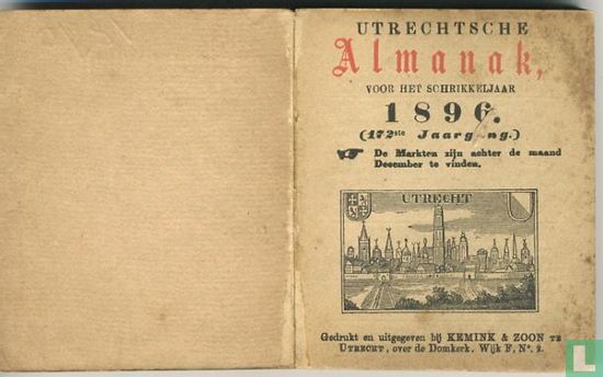 Utrechtsche Almanak voor het Schrikkeljaar 1896 - Afbeelding 3