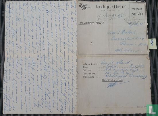 Bandoeng 1 1948 op Luchtpostbrief - Veldpost Nederlands Indie - Geuzendam 05b - Bild 1