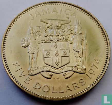 Jamaica 5 dollars 1974 - Image 1