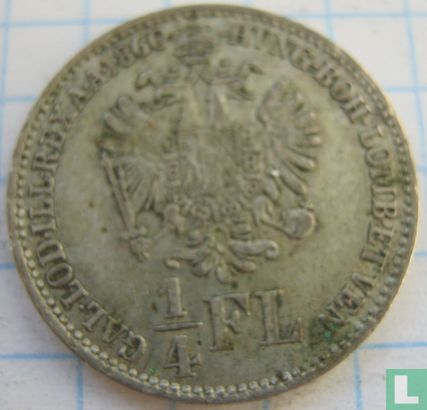 Autriche ¼ florin 1860 (B) - Image 1