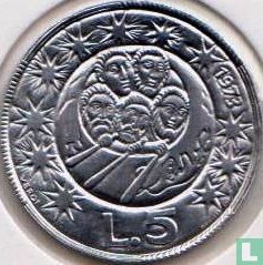 San Marino 5 lire 1973 - Image 1