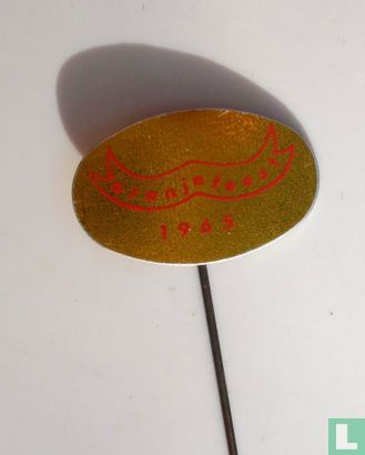 Oranjefeest 1965 (oval) [red on gold]