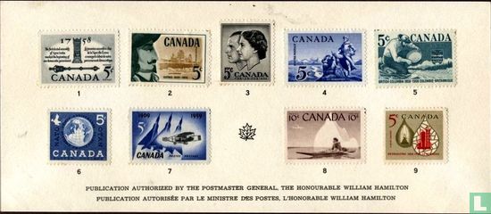Geschedenis van Canada in postzegels
