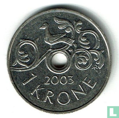 Norwegen 1 Krone 2003 - Bild 1