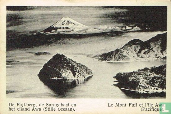 De Fuji-berg, de Surugabaal en het eiland Awa (Stille Oceaan) - Afbeelding 1
