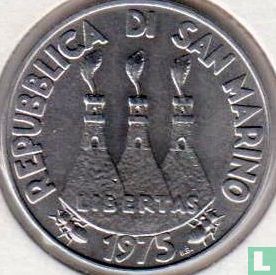San Marino 10 lire 1975 "Marmots" - Afbeelding 1