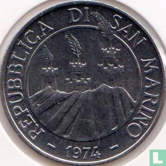 San Marino 100 lire 1974 "Goat" - Afbeelding 1