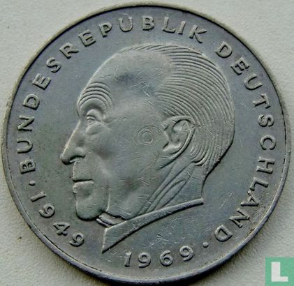 Allemagne 2 mark 1969 (D - Konrad Adenauer) - Image 2