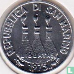 San Marino 5 lire 1975 "European hedgehogs" - Afbeelding 1