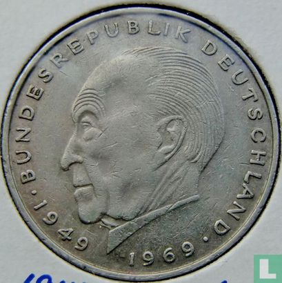 Allemagne 2 mark 1973 (D - Konrad Adenauer) - Image 2