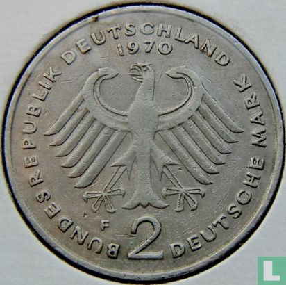 Allemagne 2 mark 1970 (F - Konrad Adenauer) - Image 1