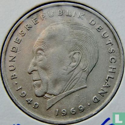 Germany 2 mark 1970 (F - Konrad Adenauer) - Image 2