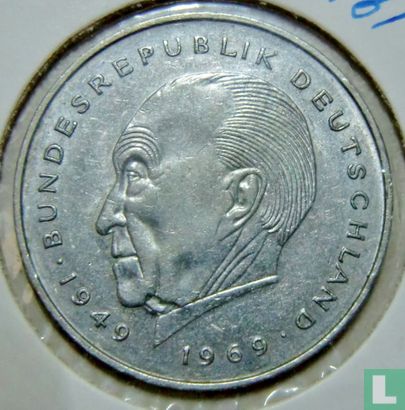 Germany 2 mark 1979 (D - Konrad Adenauer) - Image 2
