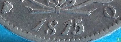 Frankrijk 5 francs 1815 (LOUIS XVIII - Q) - Afbeelding 3