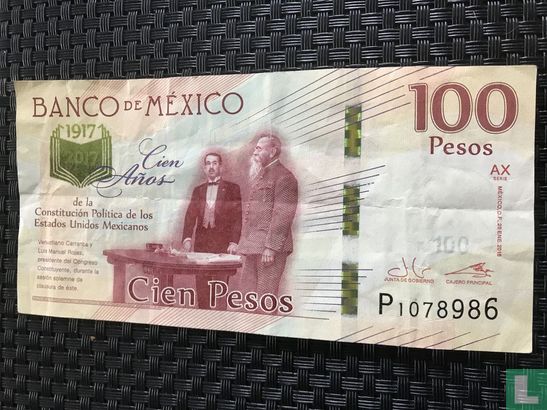 Mexique 100 Pesos 2017 - Image 1