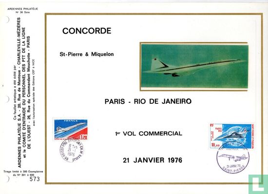 Eerste commerciële vlucht van de Concorde