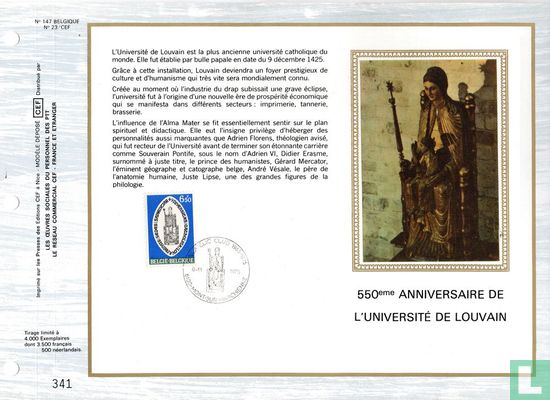 550 ans de l'université de Louvain
