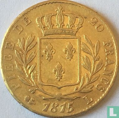 France 20 francs 1815 (LOUIS XVIII - L) - Image 1