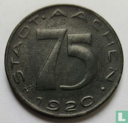 Aken 75 pfennig 1920 "Alfred Rhetel" - Afbeelding 1