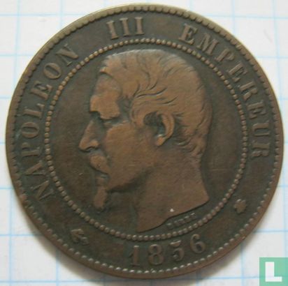 Frankrijk 10 centimes 1856 (BB) - Afbeelding 1