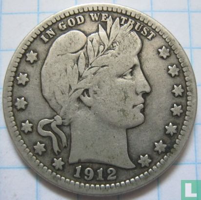 Verenigde Staten ¼ dollar 1912 (zonder letter) - Afbeelding 1