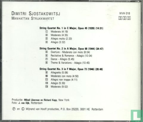 Dimitri Sjostakowitsj Strijkkwartetten 1,2 en 3 - Afbeelding 2