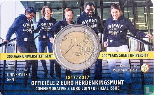 België 2 euro 2017 (coincard - FRA) "200 years Ghent University" - Afbeelding 2