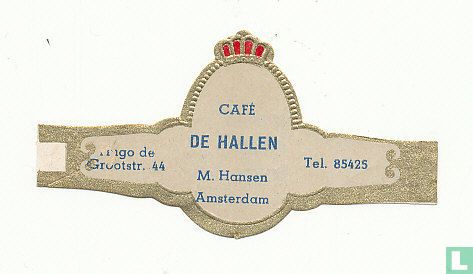 Cafe DE HALLEN M.Hansen Amsterdam hugo de grootstr 44 Tel.85425 - Afbeelding 1