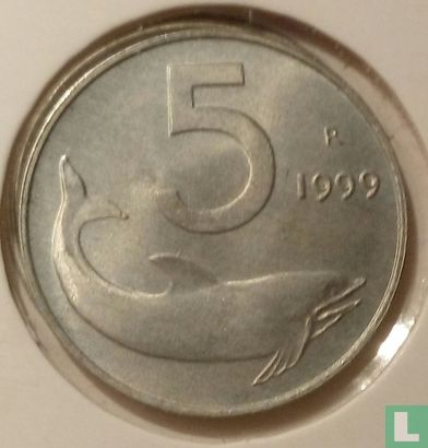 Italien 5 Lire 1999 - Bild 1