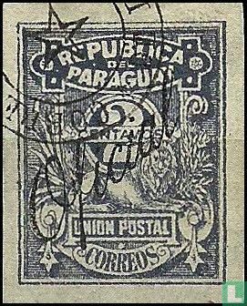 Coat of arms with overprint "oficial"