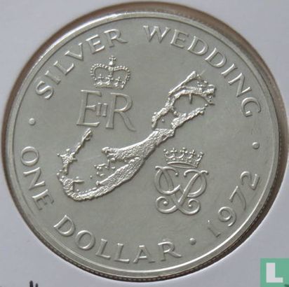 Bermuda 1 dollar 1972 (PROOF) "25th anniversary Wedding of Queen Elizabeth II and Prince Philip" - Afbeelding 1