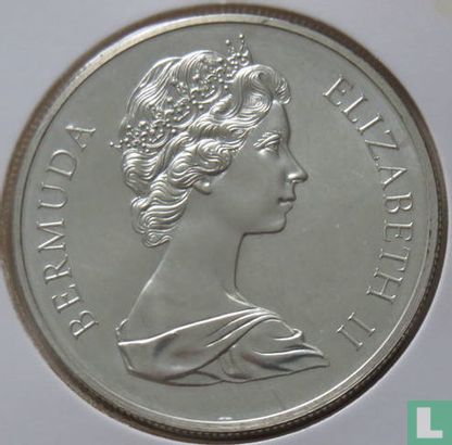 Bermuda 1 dollar 1972 (PROOF) "25th anniversary Wedding of Queen Elizabeth II and Prince Philip" - Afbeelding 2