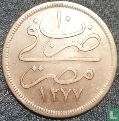 Egypt 40 para  AH1277-10 (1869 - without rose beside tughra) - Image 1