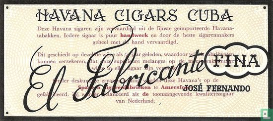 Havana Cigars Cuba El Fabricante Fina José Fernando - Image 1
