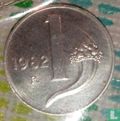 Italy 1 lira 1982 - Image 1