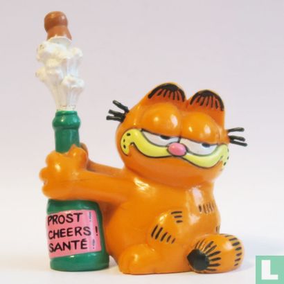 Garfield with champagne bottle - Image 1
