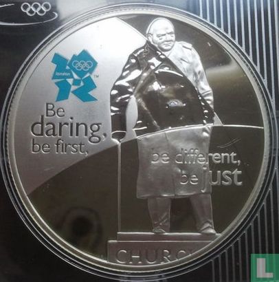 Royaume-Uni 5 pounds 2010 (BE - argent) "Winston Churchill" - Image 2