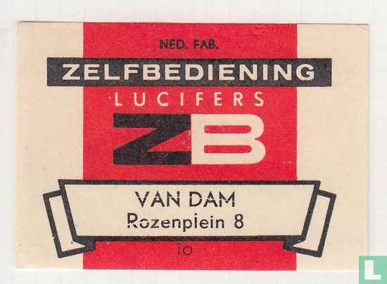 Zelfbediening lucifers ZB Van Dam