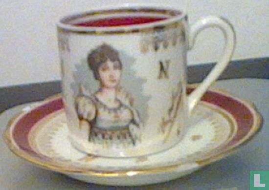 Kop en schotel - Joséphine - F.D. Porcelaine - Afbeelding 1