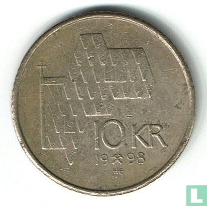 Norwegen 10 Kroner 1998 - Bild 1