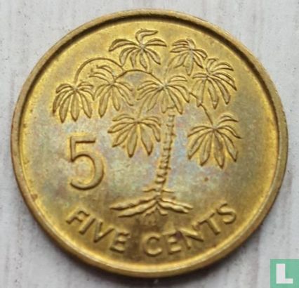 Seychellen 5 Cent 1990 - Bild 2