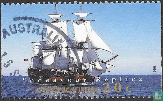 Replica sailing ship ' Endeavour '