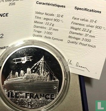 France 10 euro 2016 (PROOF) "Île de France" - Image 3