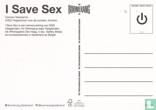 B170151 - I Save Sex "Don't Make A Turn On Turn Off" - Afbeelding 2