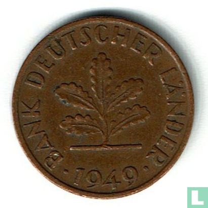 Duitsland 1 pfennig 1949 (F) - Afbeelding 1
